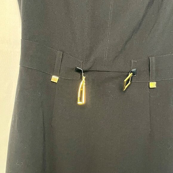 Calvin Klein Buckled Sheath Little Black  Short Dress - Picture 5 of 13